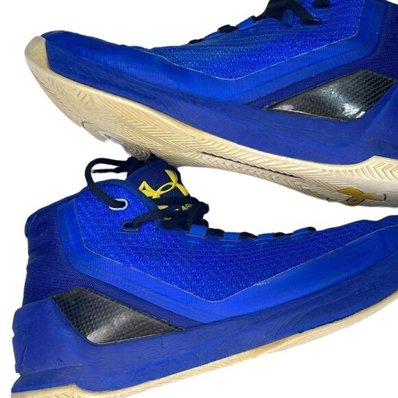 Under Armour Curry 3 Bright Blue High Top Basketball Sneakers Size Mens US 9 - Picture 1 of 6